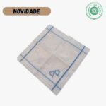 Lenço de mão ou lapela bordado  100% algodão Azul Claro