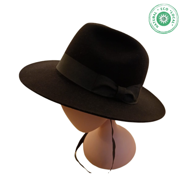Chapéu Fedora preto aba 7 cm