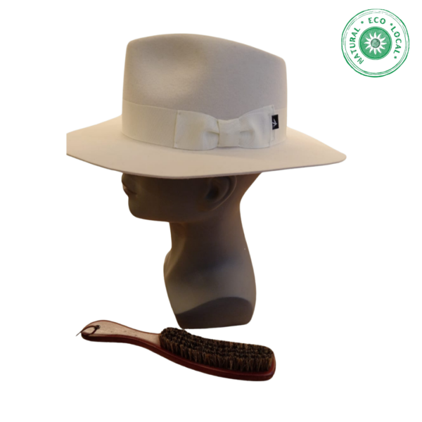 Fedora branco aba 7 cm Feltro 100% lã  Impermeável