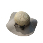 Capeline palha de centeio e algodão bege aba XL