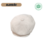Boina de oito gomos em linho Bege