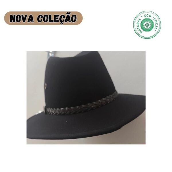 Chapéu de Cortiça e Algodão Preto