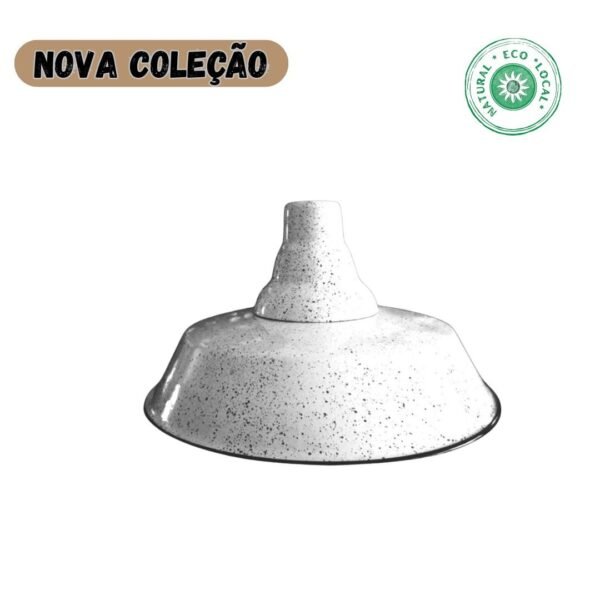 Candeeiro em esmalte stracciatella