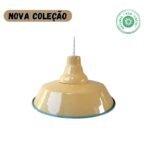 Candeeiro em esmalte limão