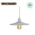 Candeeiro em esmalte vintage plano