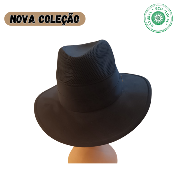 Chapéu de cortiça e algodão com rede azul marinho