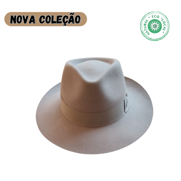 Chapéu modelo Fedora Feltro de pêlo de coelho Cinza Claro