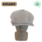 Boina / Boné 8 gomos - peaky blinders Beje, em espinha.