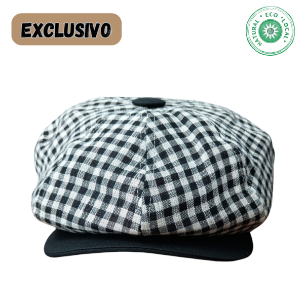 Boina / Boné 8 gomos - peaky blinders Preto e Branco