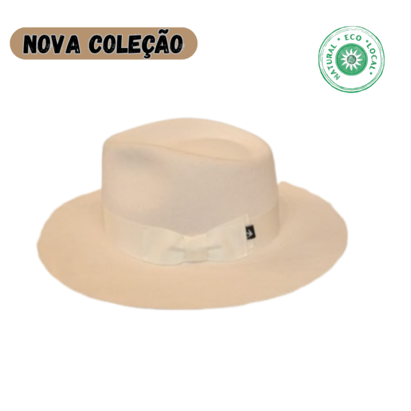 Chapéu modelo Portuguesa  pêlo de coelho Branco