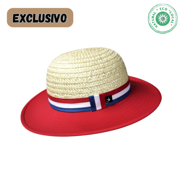 Chapéu de palha de centeio copa redonda