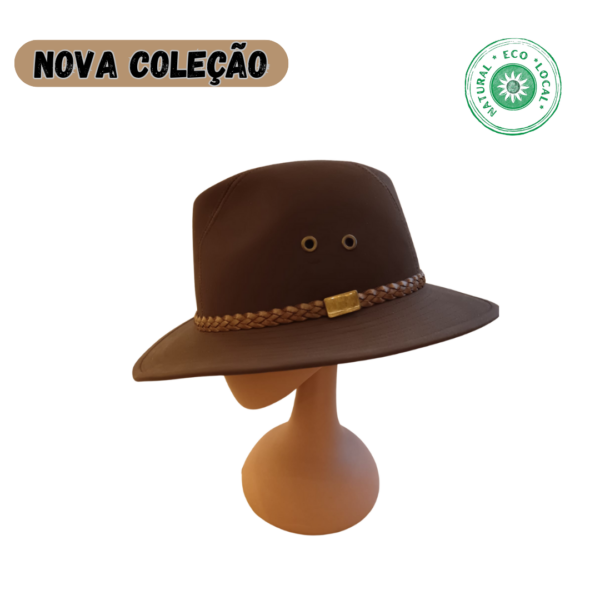 Chapéu de Cortiça e Algodão Castanho