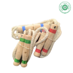 Cordas para saltar em madeira e ráfia