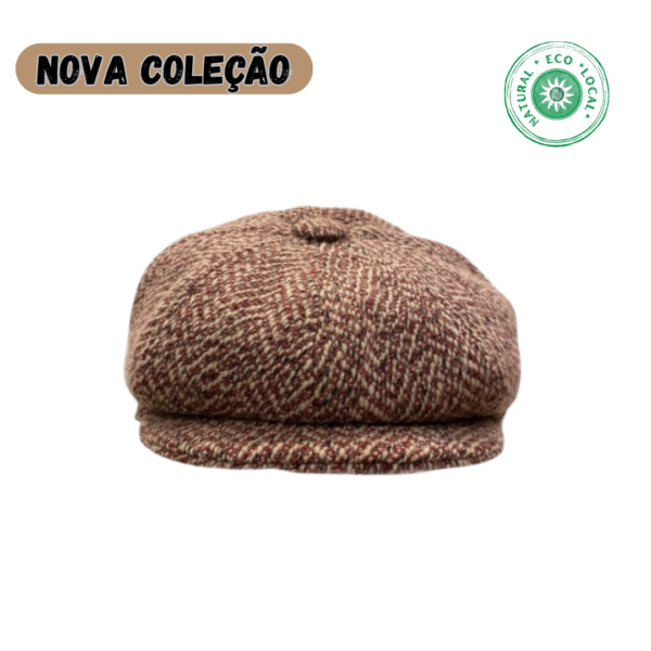 Boina em lã. Peaky Blinders tons vinho