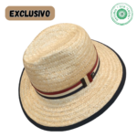 Chapéu de palha de centeio com aba média