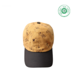Boné basebol algodão alinhado  Amarelo e castanho