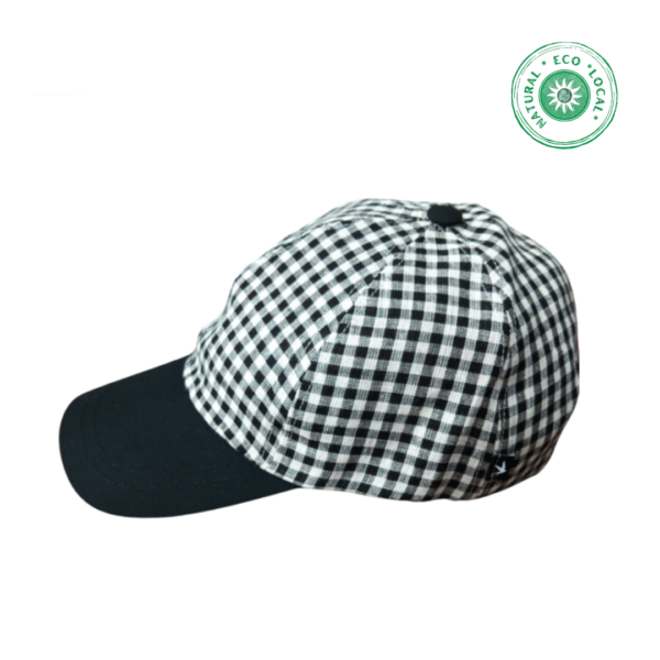 Boné basebol algodão alinhado  Preto e branco