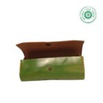 Caixa de óculos em pele natural - Verde