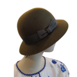 Cloche , chapéu belle époque Cinta à mesma cor Aba 5 cm 100% lã de merino  Impermeável