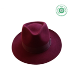 Chapéu modelo Fedora Feltro de pêlo de coelho Bordô