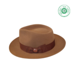 Chapéu modelo Fedora Feltro de pêlo de coelho Castanho Claro