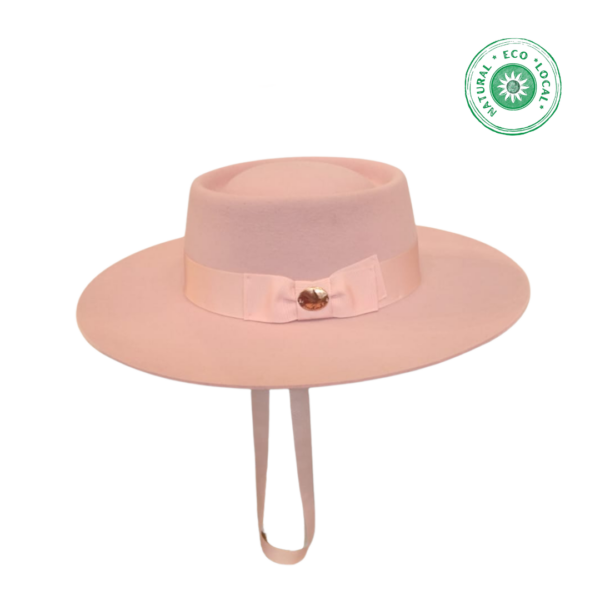 Chapéu modelo Portuguesa  pêlo de coelho Aba XL  Cor de Rosa